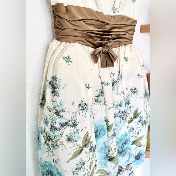 Vintage Sax Fifth Avenue 50s Floral Bow Prom Dress Evening Tulle - Picture 5 of 11